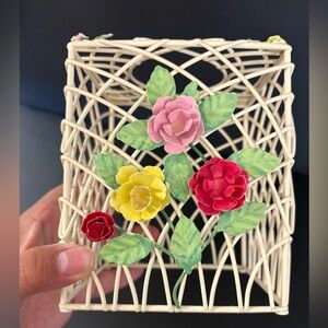 Vintage Italian tole tissue box cover